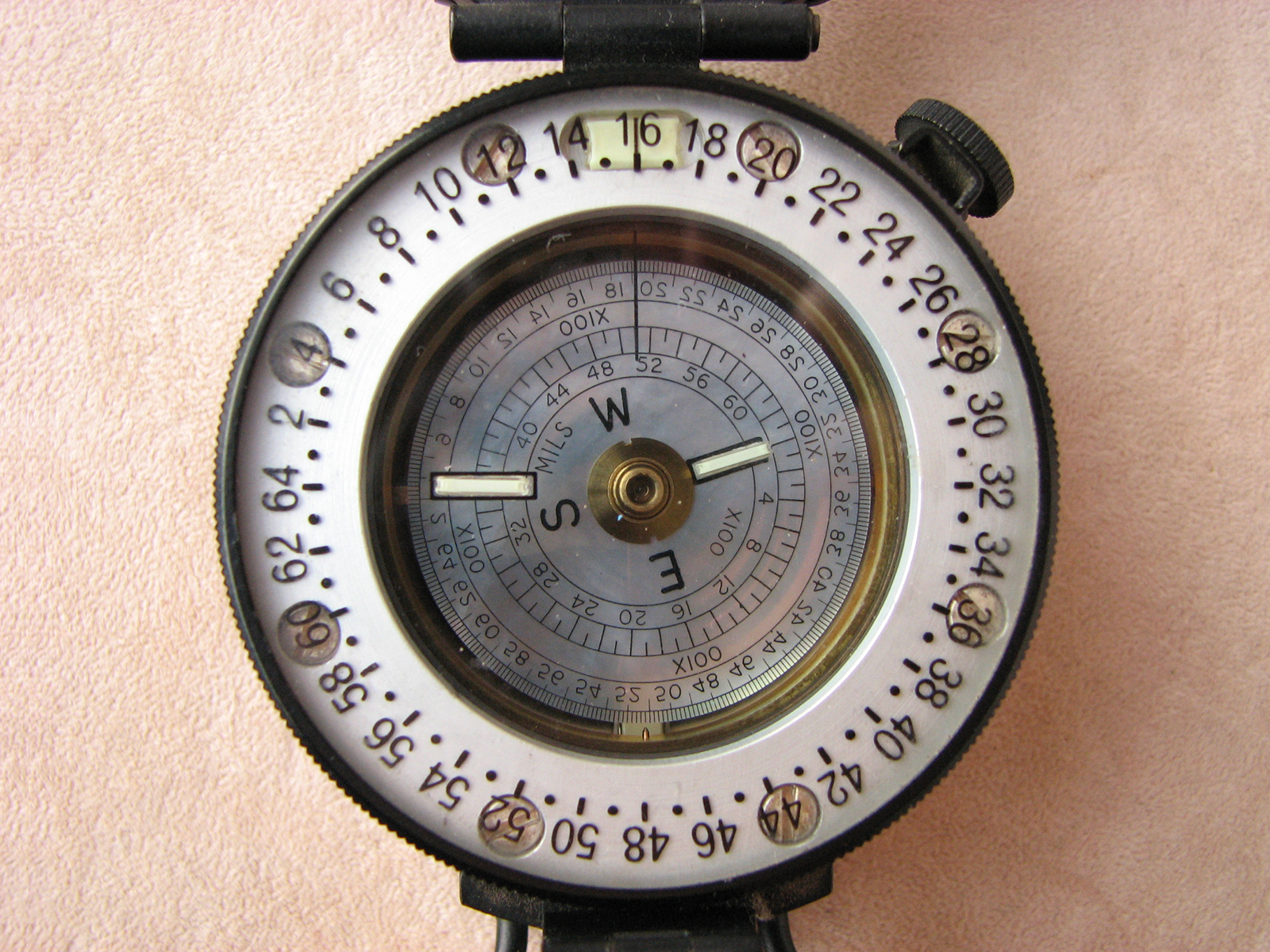 Francis Barker M-73 prismatic compass brought back from Gulf War